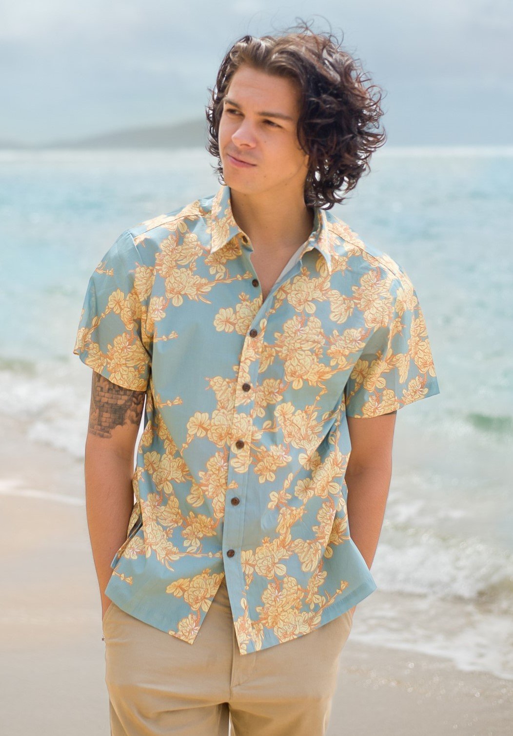Dwarf Naupaka Aloha Shirt — David Shepard